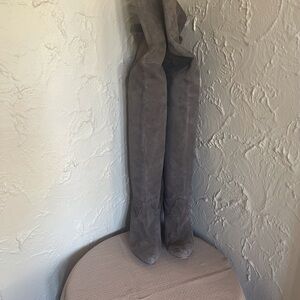 Dolce Vita Gray Over-the-Knee Suede Boots